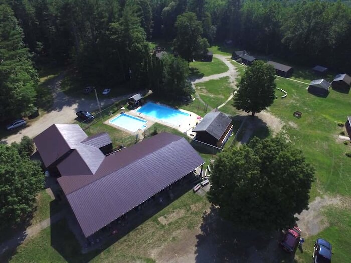 An aerial view of Camp Kee-wanee